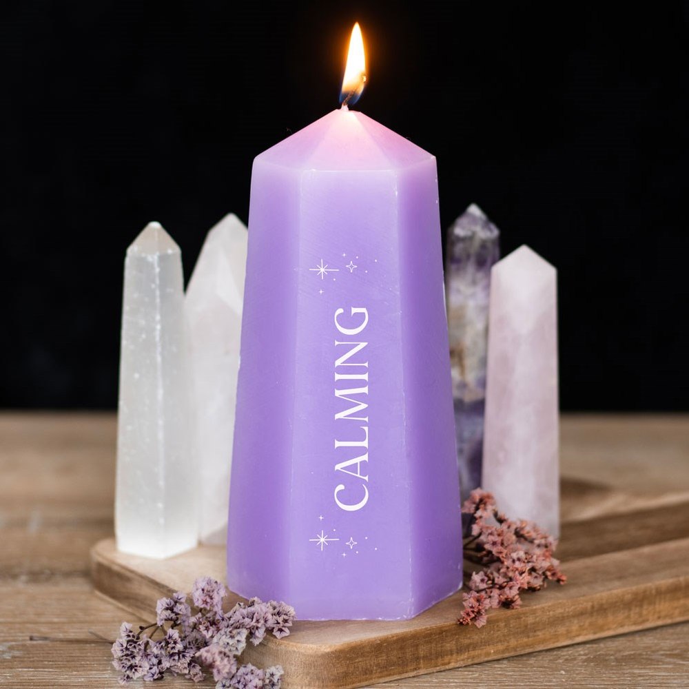Something Different - Calming with Rough Amethyst Candle - Purple